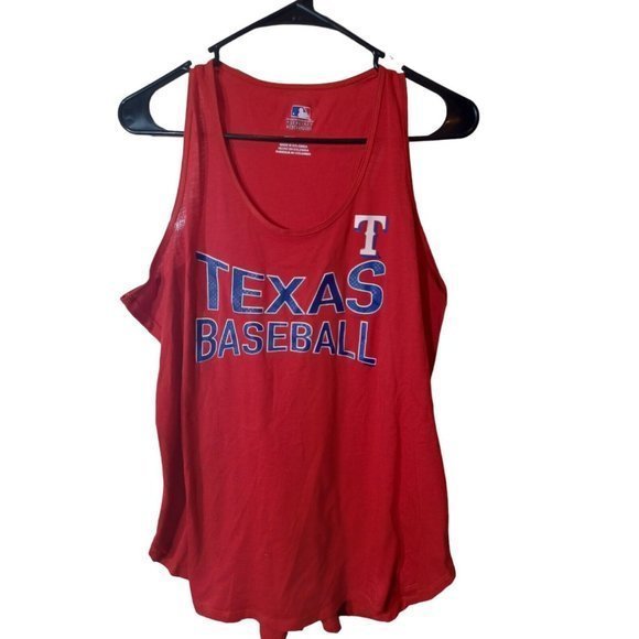 Women's MLB genuine Merchandise Texas Baseball Red Tank Top Size 2XL - Picture 4 of 16